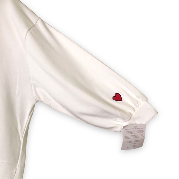 Wren + Glory White Naughty Hand Painted Sweatshirt NWT Christmas One Size - Picture 4 of 7